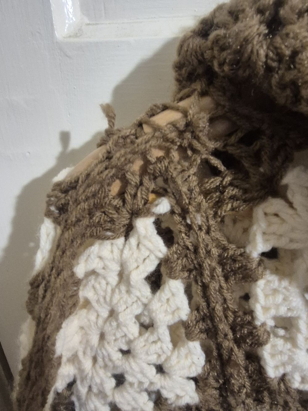 Handmade Crochet Granny Square Hooded Cardigan Boho Oversized - Picture 8 of 10